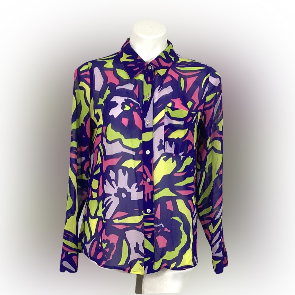 Liz Claiborne semi sheer chiffon blouse